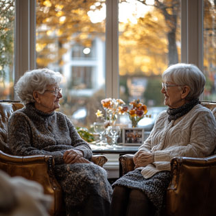 personnes âgées dans une résidence senior